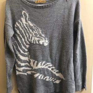 Grey Zebra Sweater